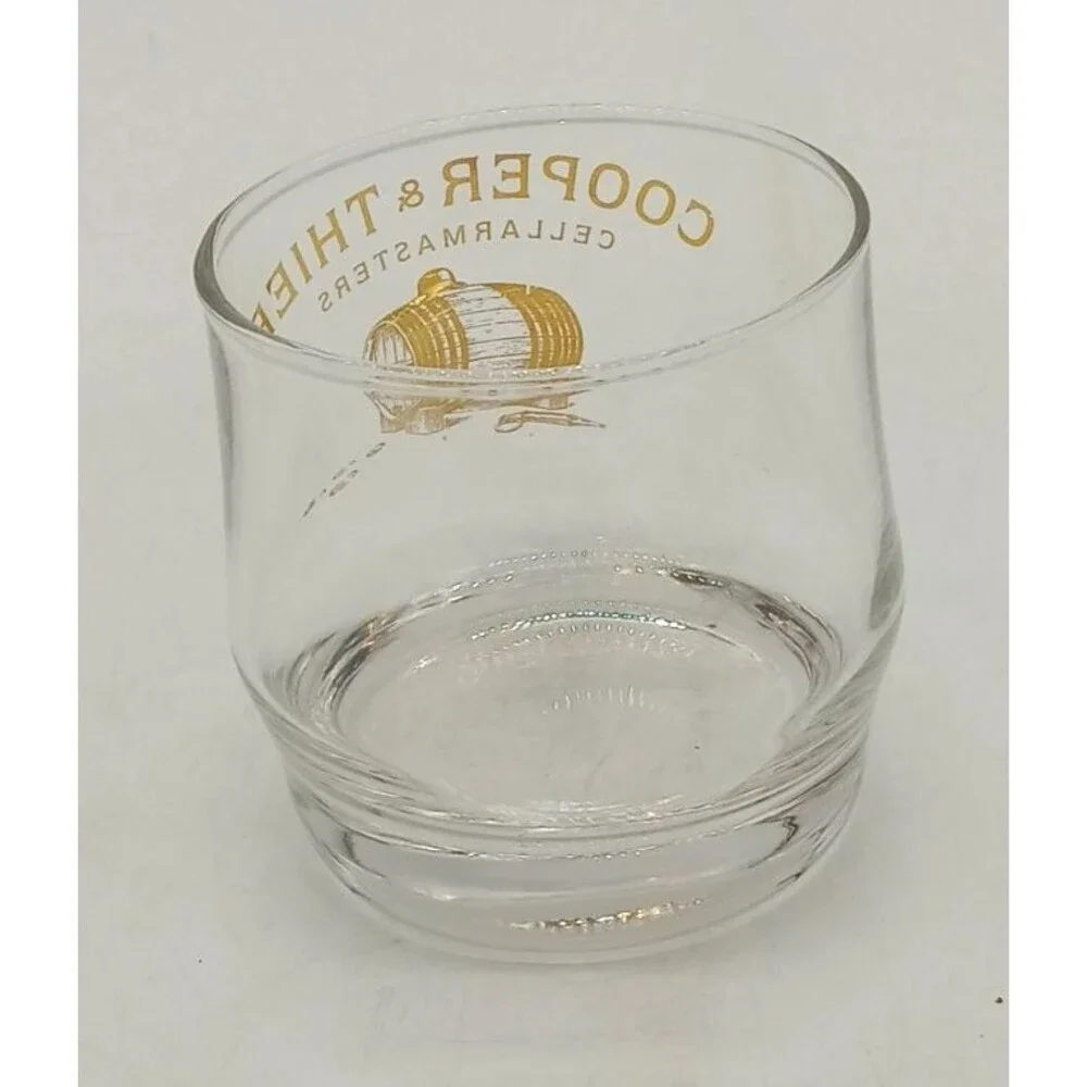 Cooper & Thief Cellarmasters Whiskey Glass Gold Barrel Rocks Glass Bourbon